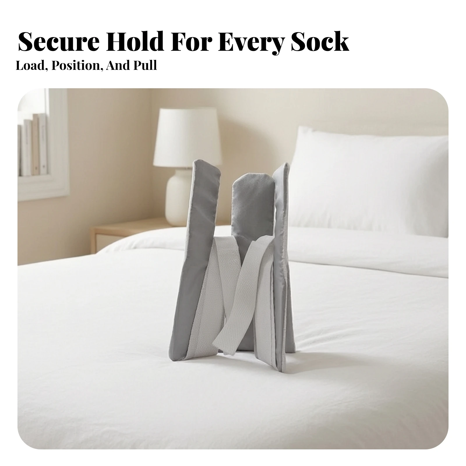 Three-Finger Sock Assist Device Padded Sock Aid with Three-Prong Holder Flexible Soft for Seniors, Home Care