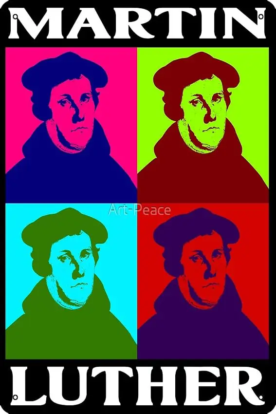 Luther Pop Culture Design Poster Metal Sign Decor - 8 x 12inch Bar Pub Garage Man Cave Wall Art