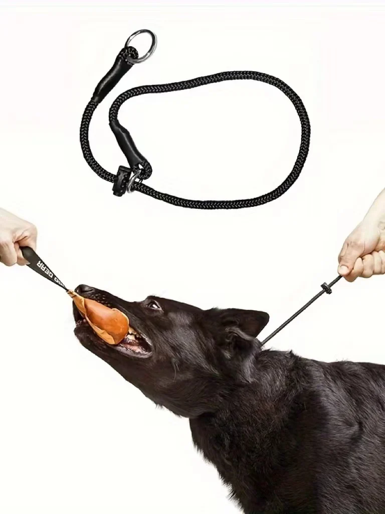 Hundetrainingssleine aus Polyesterfaser mit verstellbarem Schlupfhalsband – langlebige Choke-Schlaufe für Verhaltungstraining, nicht-asphiexierende Co – Detail 6