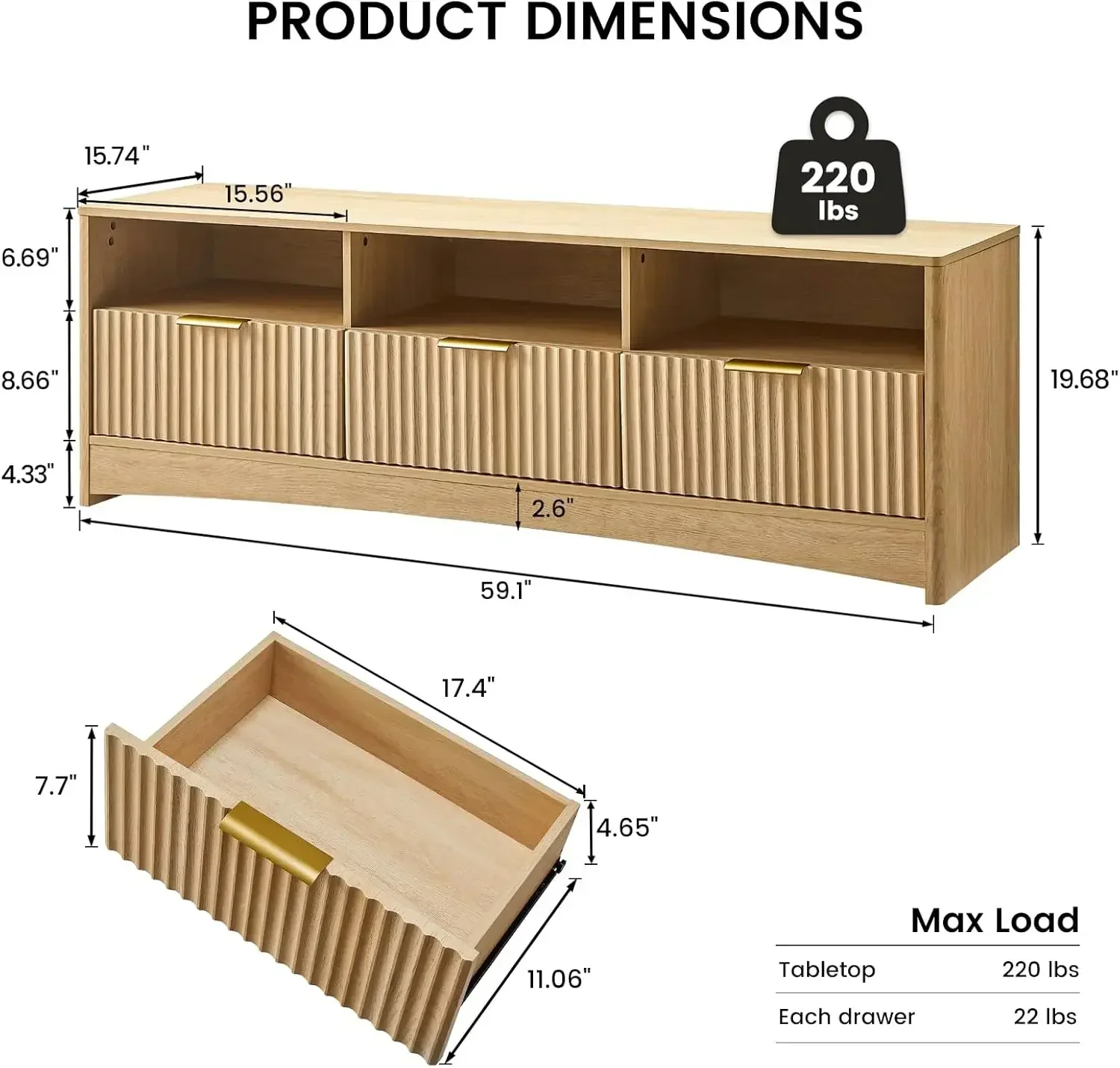 Amada TV Stand for 50-65