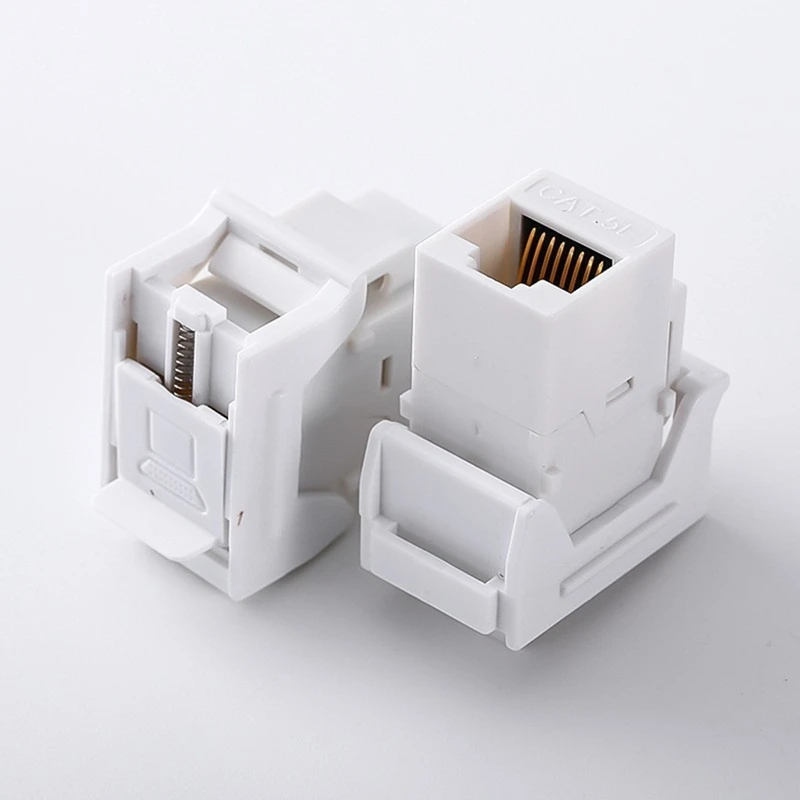 Super Sale 10pcs Category 6 Network Module Unshielded RJ45 Spring Clip Mounting Bracket Computer Stand Network Cabling