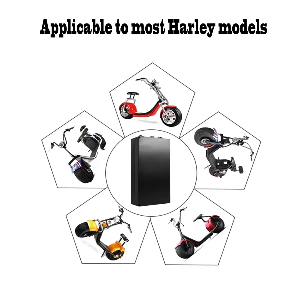 60V 30Ah Waterproof Lithium Battery 18650 CELL 500w-2400W for Harley Electric motorcycle Citycoco Scooter Bicycle