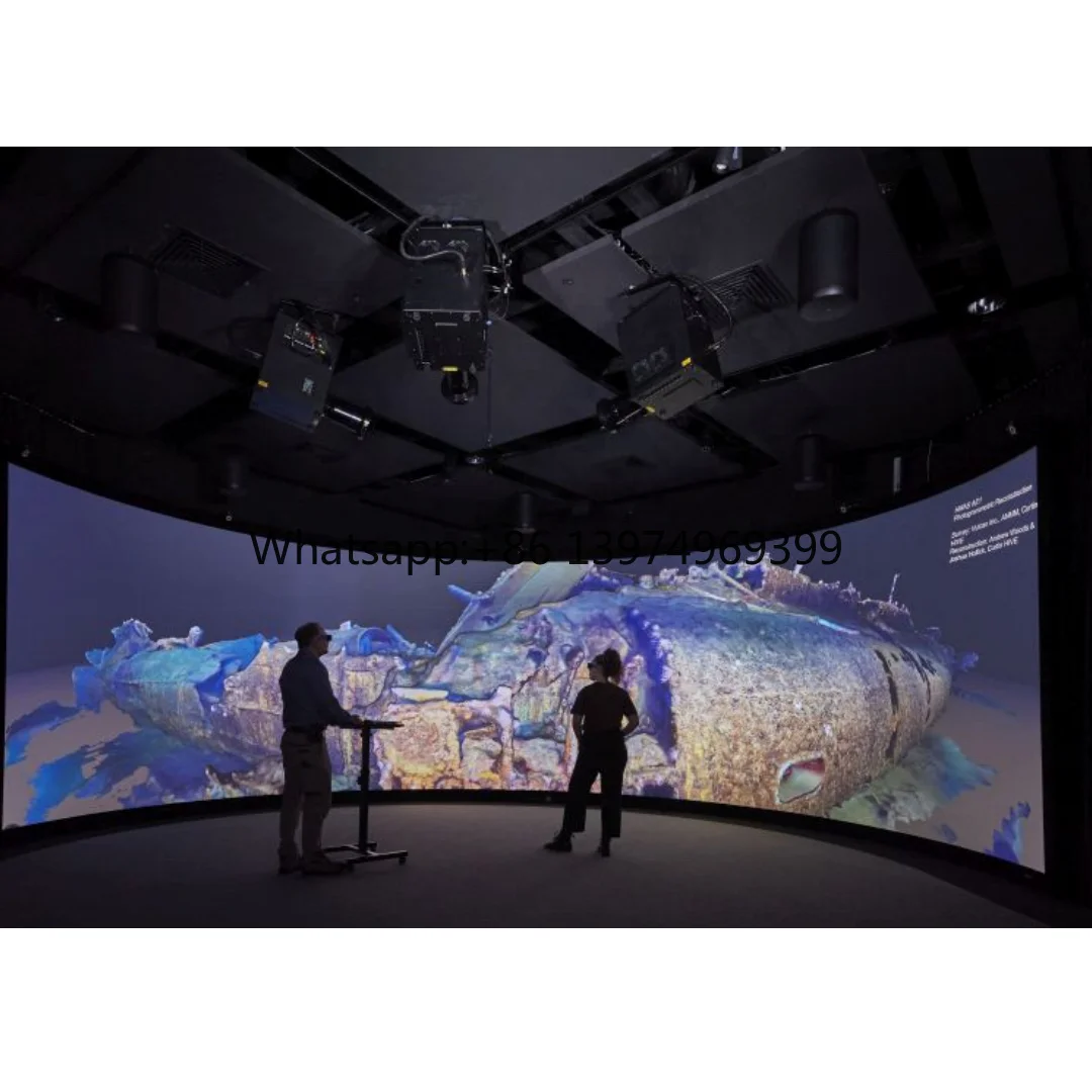 180 Degrees Flight Simulator Curved Projection Screen with a Radius of 2 Meter, Customize Large Projector Screen