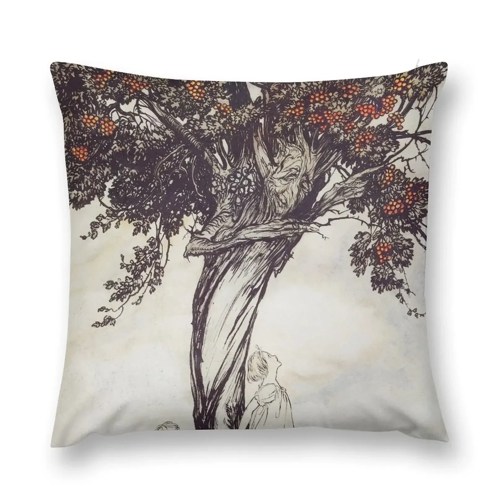 Arthur Rackham: The Hawthorne Tree Throw Pillow Luxury Pillow Cover Christmas Cushion For Home Sofa Cushion Cover pillow