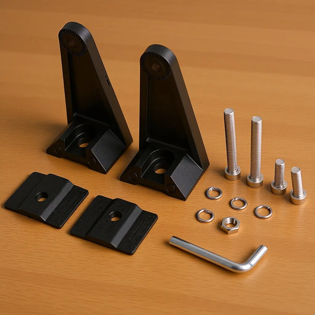 

Универсальный комплект кронштейнов для светодиодной балки: боковое крепление, увеличенная высота, антивибрационные резиновые накладки для рабочих фар грузовиков