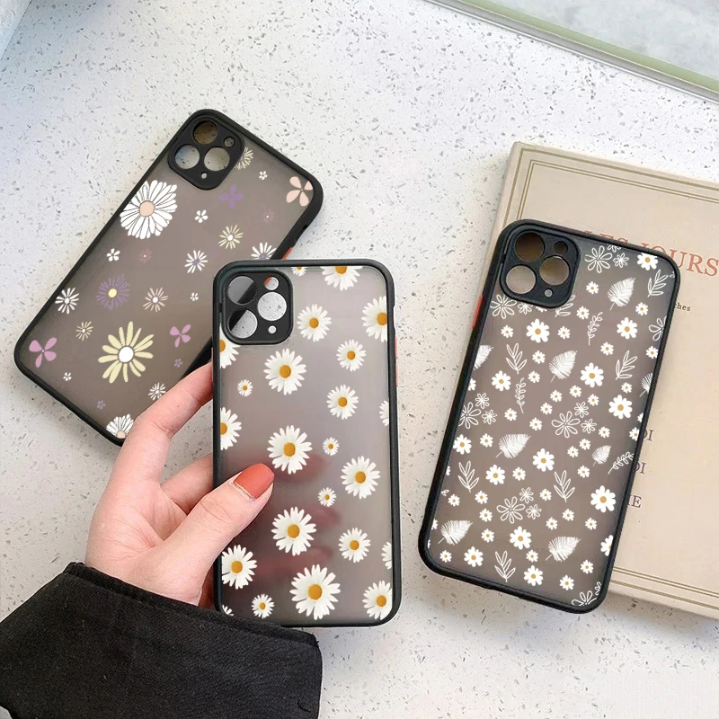 Daisy Flowers Phone Case for Xiaomi Redmi Note 13 12 Turbo 11 Pro Plus 12S 11S 10S 10 9 9S Pro 10C 12C 13C 4G Matte Hard Cover