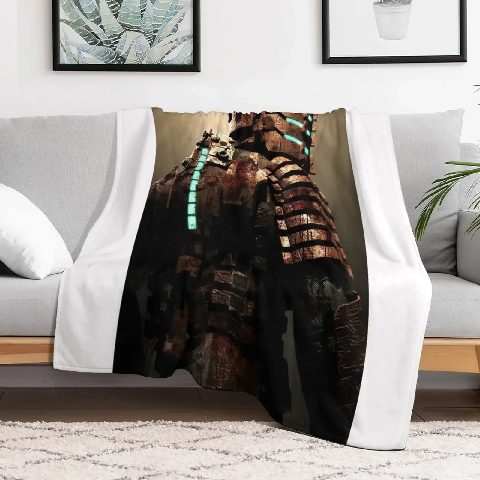 

Dead space Throw Blanket Plaid on the sofa Summer Blankets Single halloween bed plaid Blankets