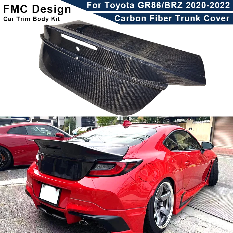 OEM Style Carbon FiberRear Bumper Guard Tail Gate Trunk Lid Cover for Toyota GR86 BRZ ZN8 ZD8 ZC8 2020-2022 Upgrade Body kit