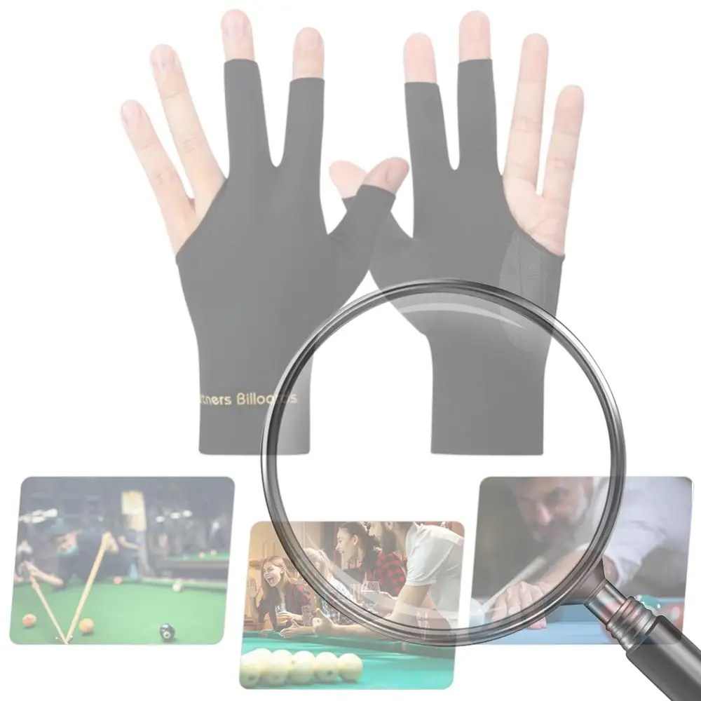 

1-5 шт. перчатки для бильярда с открытыми пальцами (левая/правая), 3-пальцевые перчатки для снукера, дышащие тренировочные перчатки для бильярда, аксессуары для бильярдного спорта