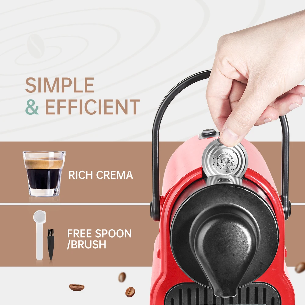 RECAFIMIL Reusbale Coffee Capsule for Nespresso Stainless Steel Coffee Filter Espresso Cafe Cup for Esssenza Mini D30 Maker