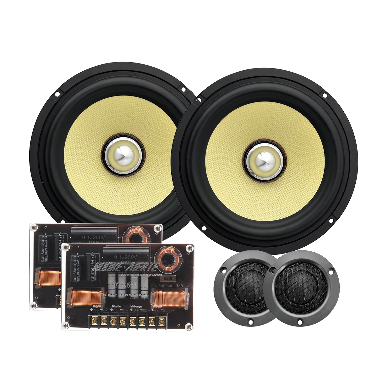 factory direct High Performance 6.5 Inch 2-Way Component Speaker System with Horn Design Premium Car Audio Speakers