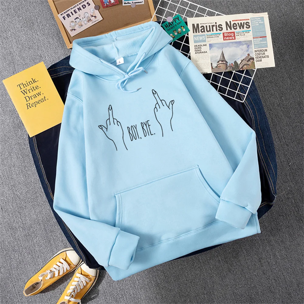 

boy bye Hoodie Fashion Women Harajuku Aesthetic Graphic Hoodies Classic Unisex Vintage Hooded Pullovers Sweatshirts