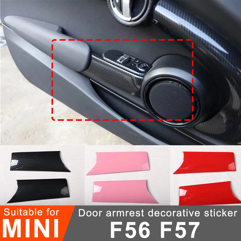 

Car Interior Door Handle Decorative Stickers For MINI ONE Cooper S F56 F57 Car Door Handle Protector Modification Accessories
