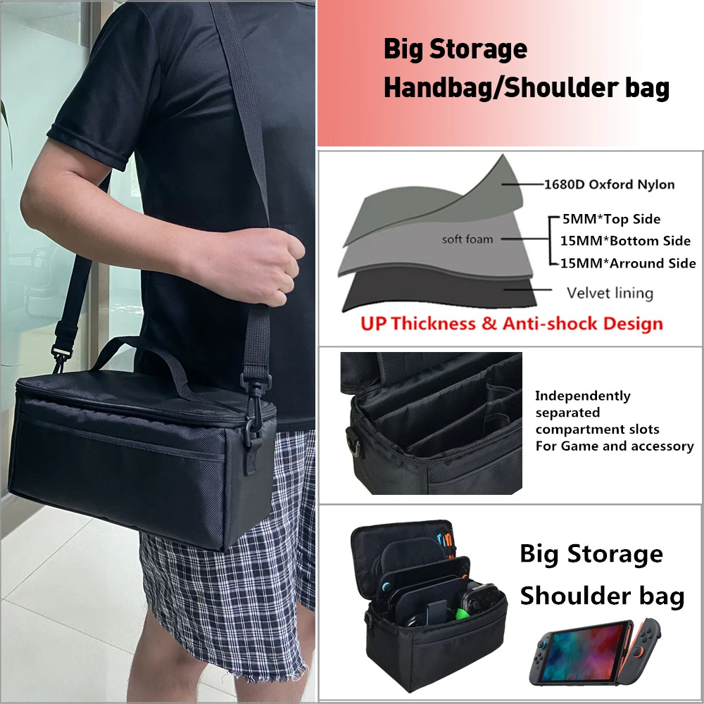 Suitable for NS2 large capacity bag, small volume storage bag, for Switch 2nd generation full set portable shoulder bag