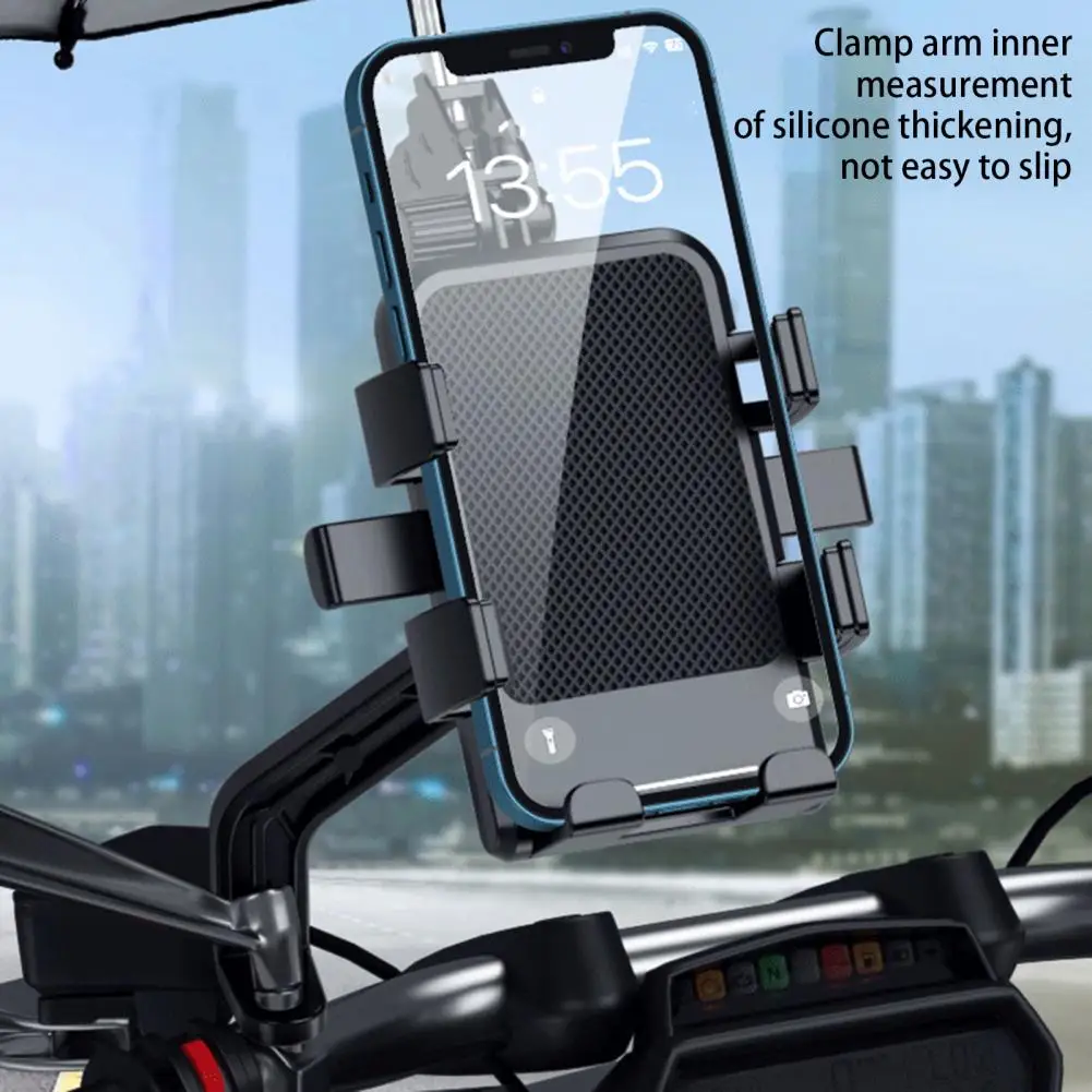 Rainproof  Universal Motorcycle Handlebar Cell Phone Clamp Sunscreen Bike Phone Holder Adjustable Height   Motorcycle Supplies