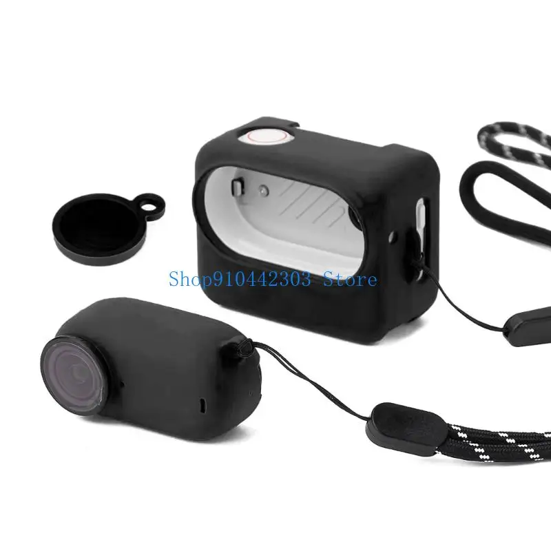 L4MD гибкий чехол для камеры с противоскользящим ремешком и защитной крышкой для объектива, точный для 360 GO3 приключенческой