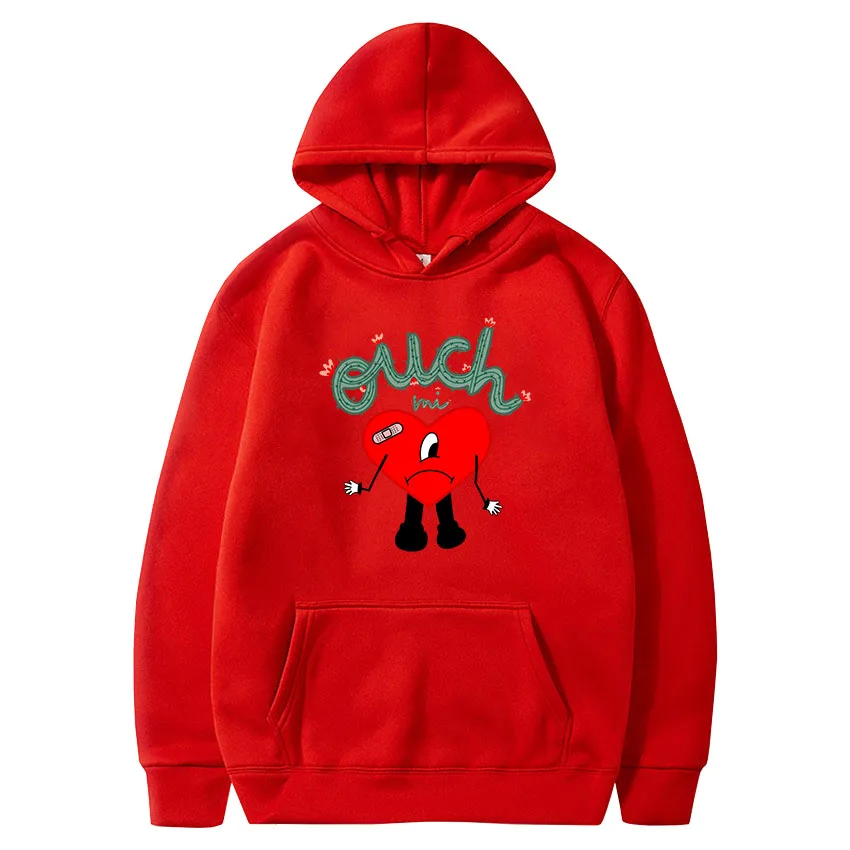 Bad bunny hoodie dos desenhos animados streetwear impressão harajuku coreano moletom solto un verano sin ti mulher anime unisex roupas