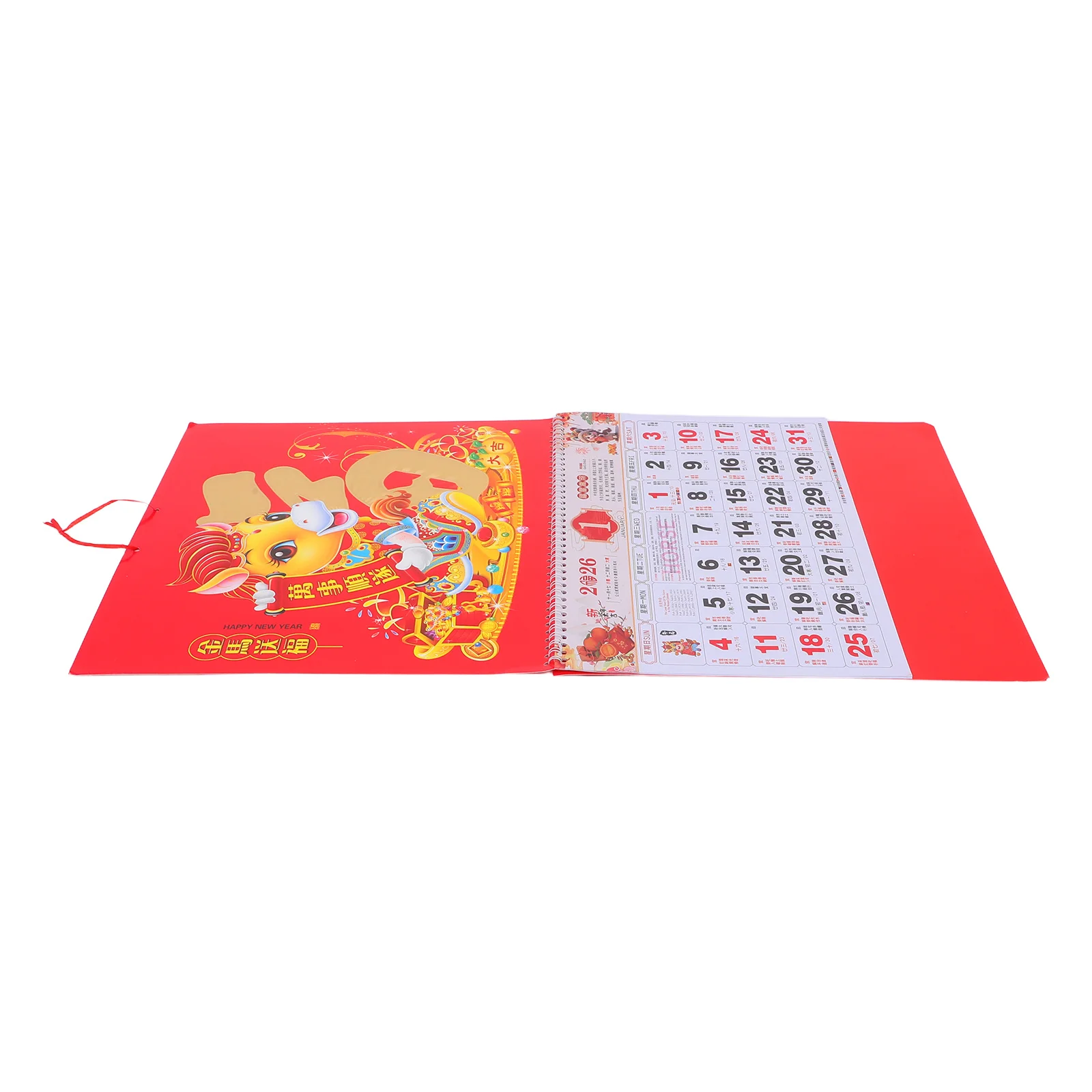 

2026 Chinese Zodiac Hanging Calendar Year of The Horse Traditional Lunar New Year Monthly Fortune Office Home Office Calendar