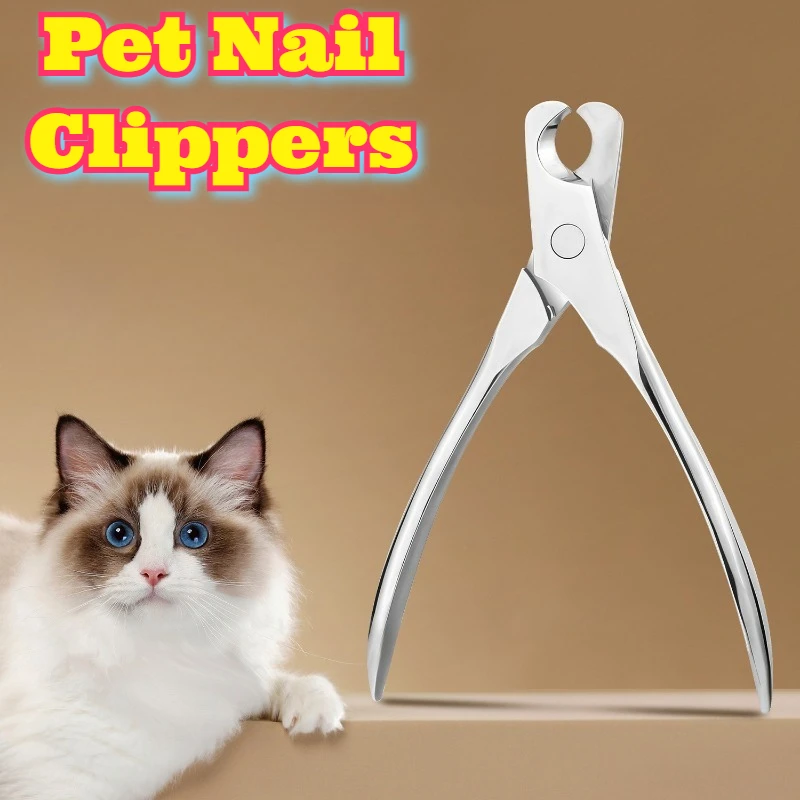 

Pet Nail Clippers Trimmer Cats Dogs Professional Grooming Tool Stainless Steel Safety Guard Quick Snip Crescent Blades Home