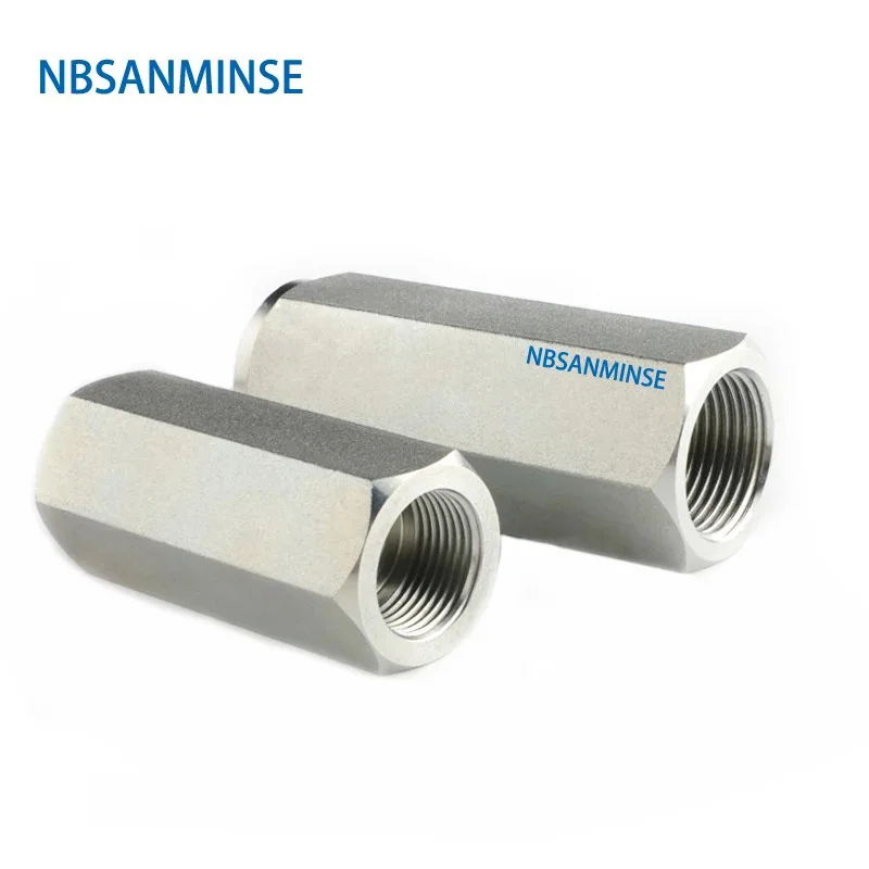 NBSANMINSE 1Pc VU Check Valve G1/4 3/8 1/2 3/4 1 Hydraulic Industry Carbon Steel One Way High Pressure Check Valve