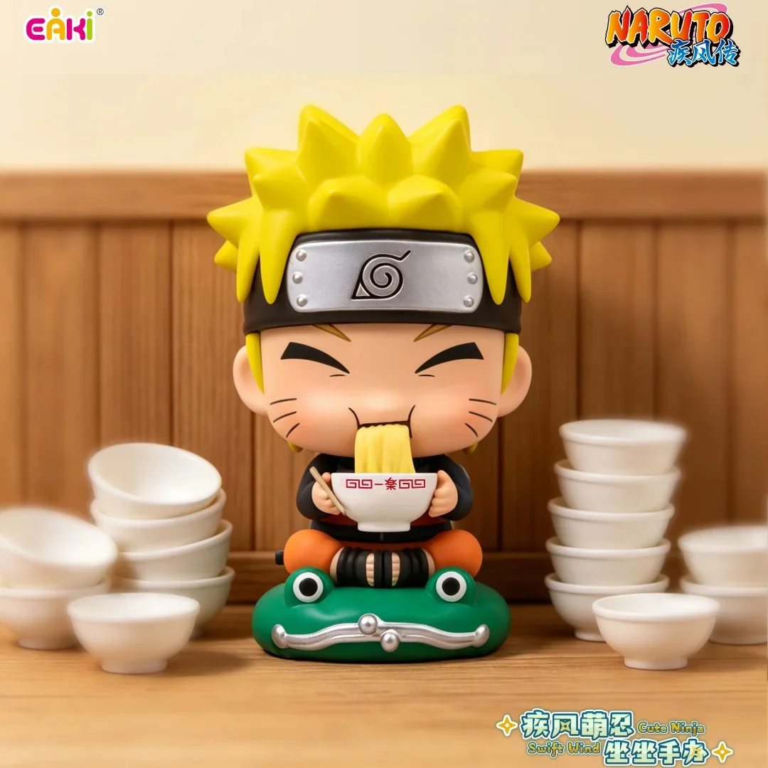 EAKI Naruto Swift Wind Cute Ninja Blind Box Action Figures ANBU Itachi Kakashi Sasuke Sakura Surprise Bag Collection Toys Gift