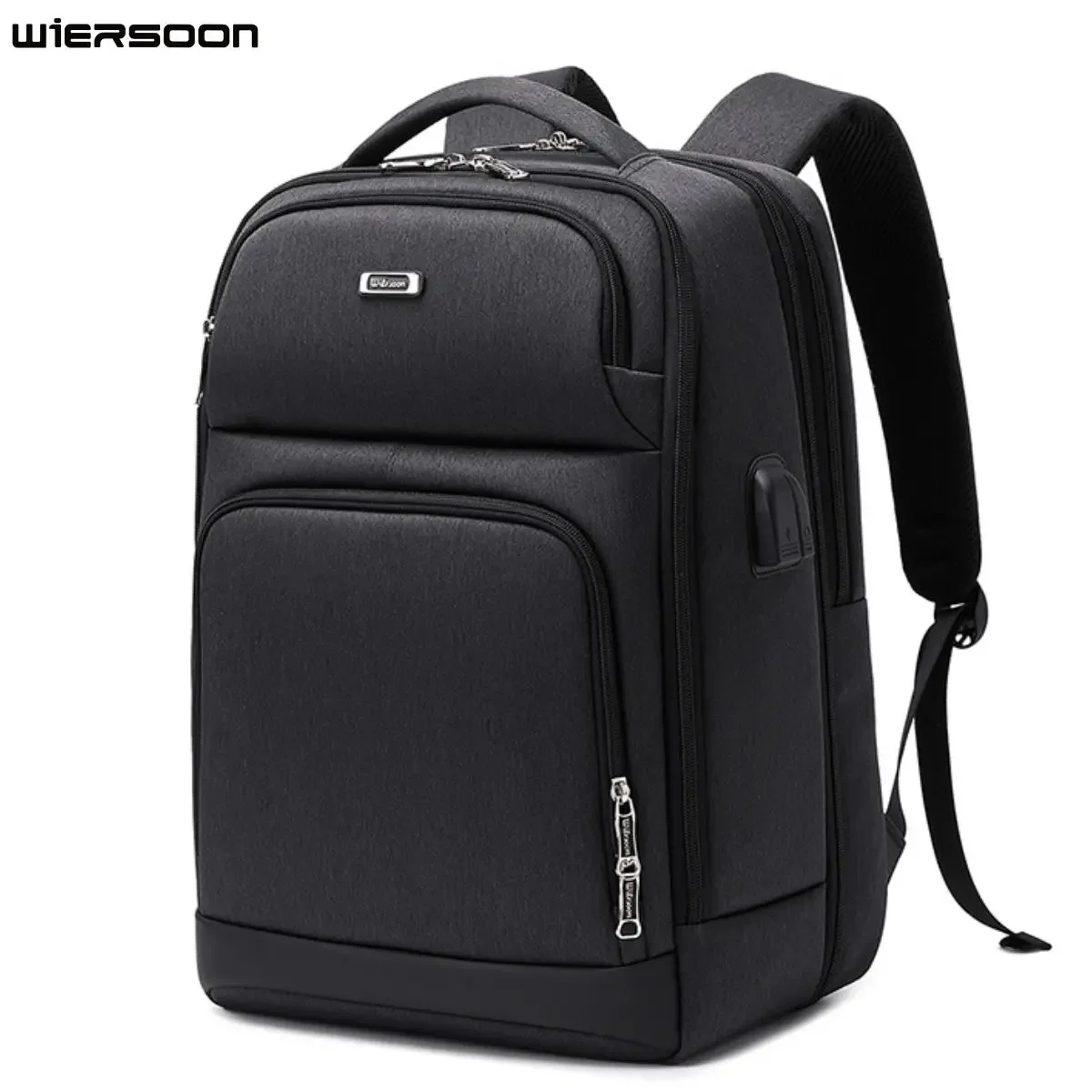 WIERSOON Schoolbag man  USB Charging Laptop 15.6 Inch Business Backpack Men Travel Backpack Mochila for Women