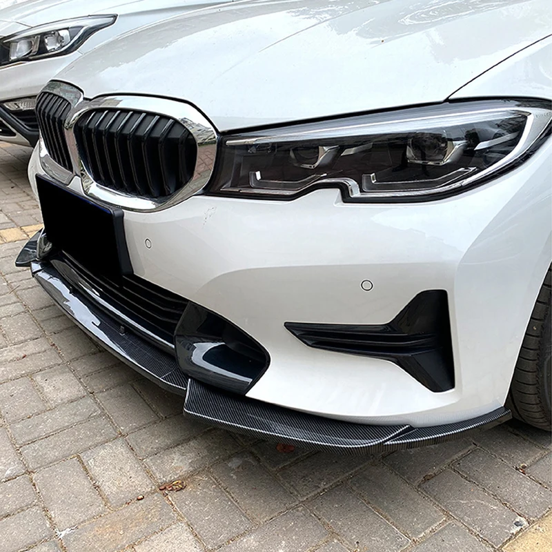 Frontschürze Lip Spoiler Splitter Für BMW 3 Serie G20 G21 320i 325i 2019 ~ 2022 2021 Auto Frontschürze Spoiler lip Unteren Splitter – Detail 2