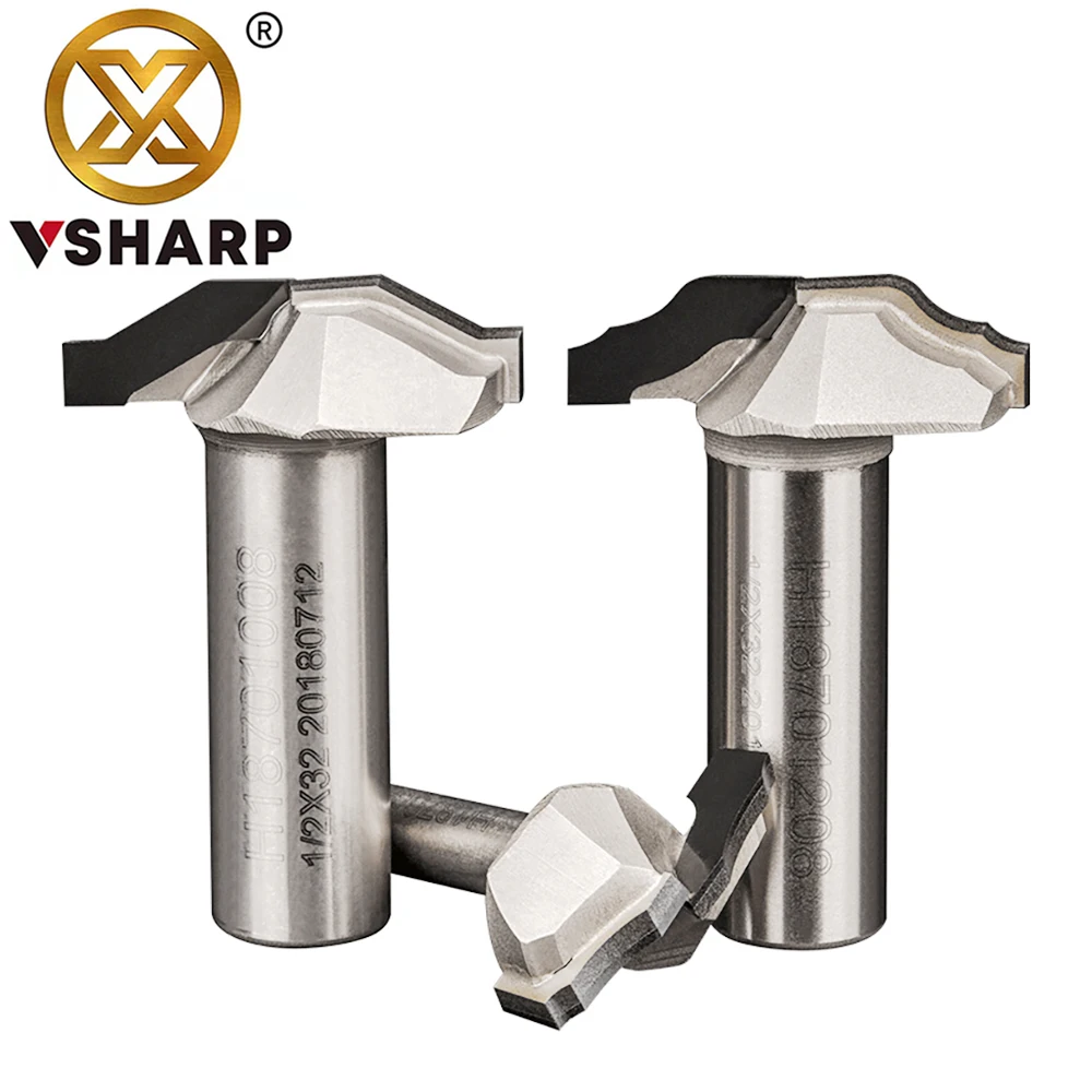 Vsharp Diamond Door Frame Router Bit PCD Woodworking Window Pattern Cutter Milling Cutter CNC Bit For Wood MDF Plyoood