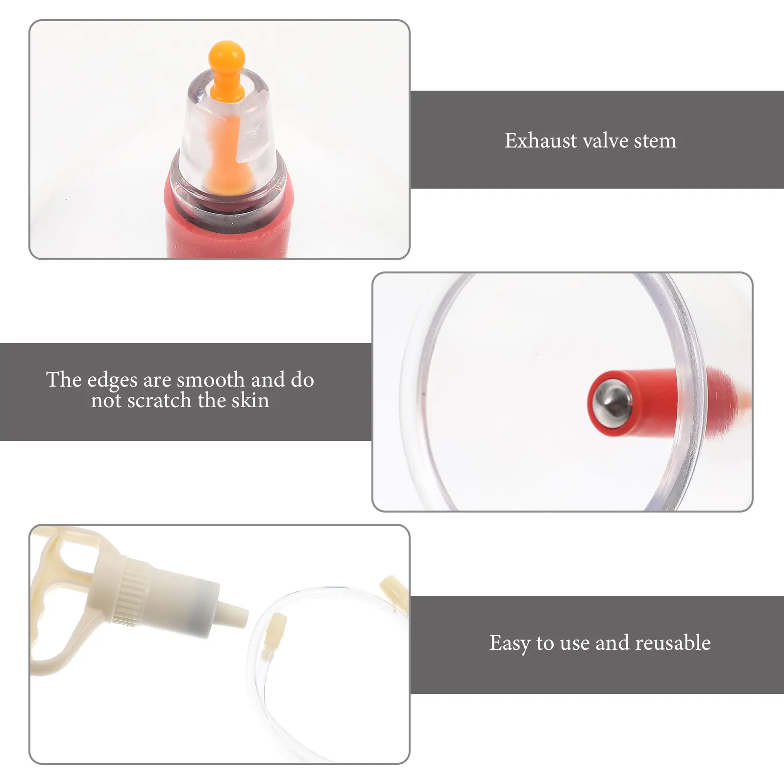 

1Set Premium Vacuum Suction Cupping Cups Home Massage Tool Beauty Cupping Cup Long Lasting Use No Burrs Smooth Opening