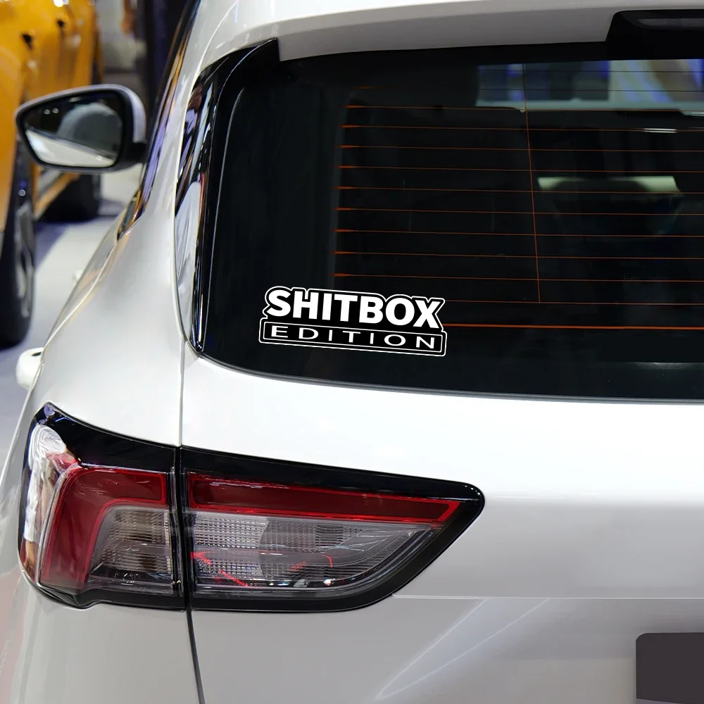 20x6.3cm SHITBOX EDITION Funny Car Stickers Rear Bumper Window Body Decor Creative Style Vinyl Decals Auto Tuning Accessories view 5