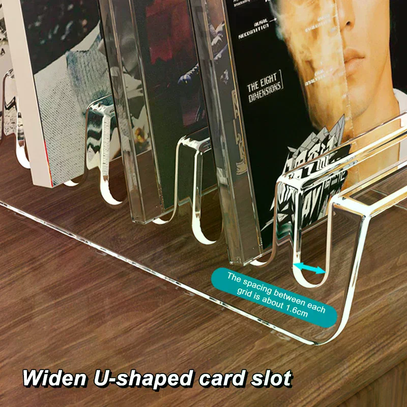 CD Rack Album Display Rack Transparent Storage Rack For Records Tapes Multifunctional Counter Display Accessories Kit Supplies