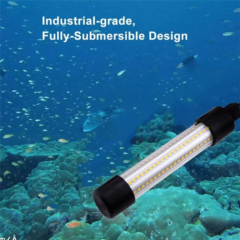 ABGG-Lâmpada Localizador de Peixes 13V LED Luz de Pesca 126 Contas de Lâmpada À Prova D 'Água Attirando Isca Para Bateria de 18V