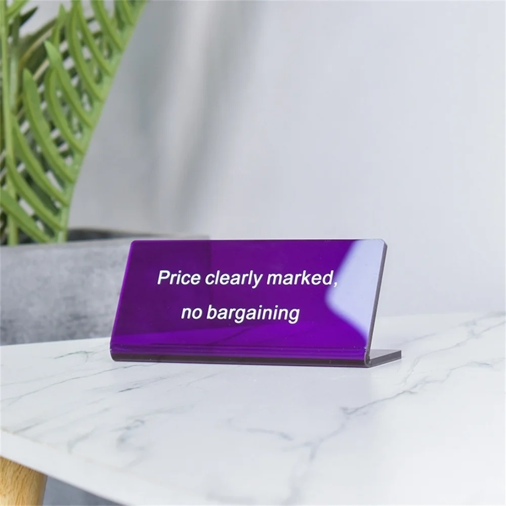 Acrylic Table Tablet Stands No Smoking Warning Sign Desktop Stands Sign Plate Customized