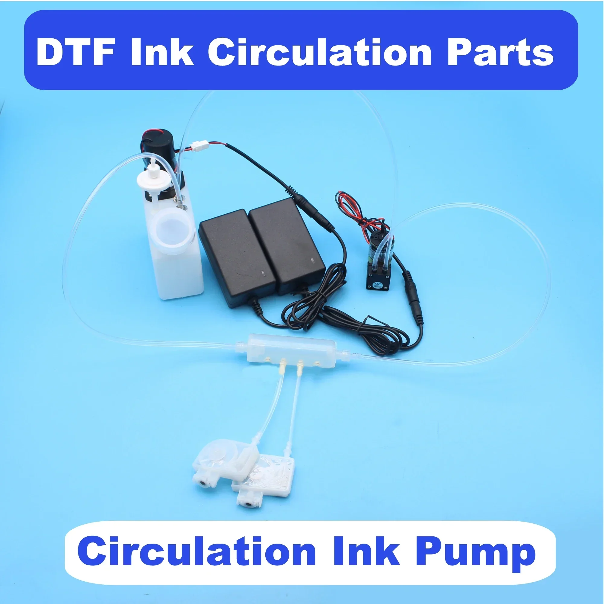 

DTF Printing Circulation System Kit CISS Ink Tank for Direct To Film Printer DTF with Ink Pump Damper Splitter Recycle System