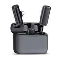 Wireless Lavalier Microphone With Charging case Lapel Microphones Set Video Recording Mini Mic For Phone Android Live Broadcast
