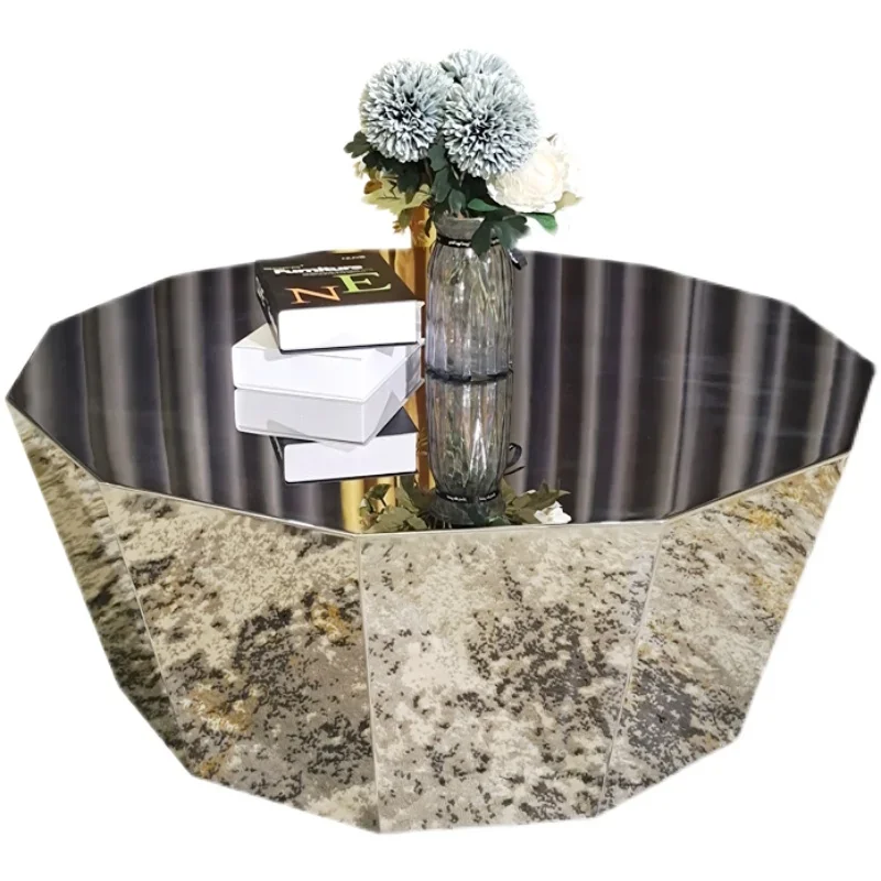 

Минималистичный журнальный столик неправильной формы из нержавеющей стали, гостиная отеля, новый креативный интернет-красный журнальный столик