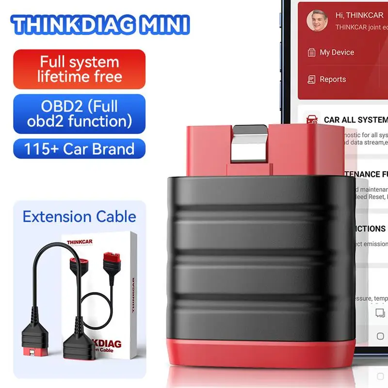 Top THINKCAR ThinkDiag Mini Automotive OBD2 Scanner Car Diagnostic Tools OBD Code Reader All System Diagnosis Lifetime Free