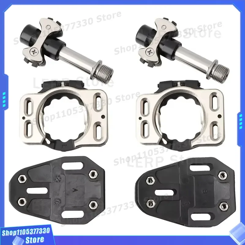 Titanium Alloy Road Bike Pedals Self Locking Steel Shaft Durable Waterproof Fixed Gear Cycling Components for Mountain