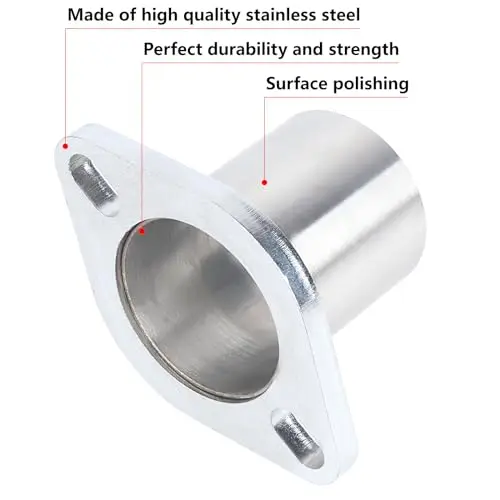 

Universal 304 Stainless Steel Exhaust Flange Repair Pipe Kit 2.5 Inch ID To OD With Gasket And Bolts For Quick Installation