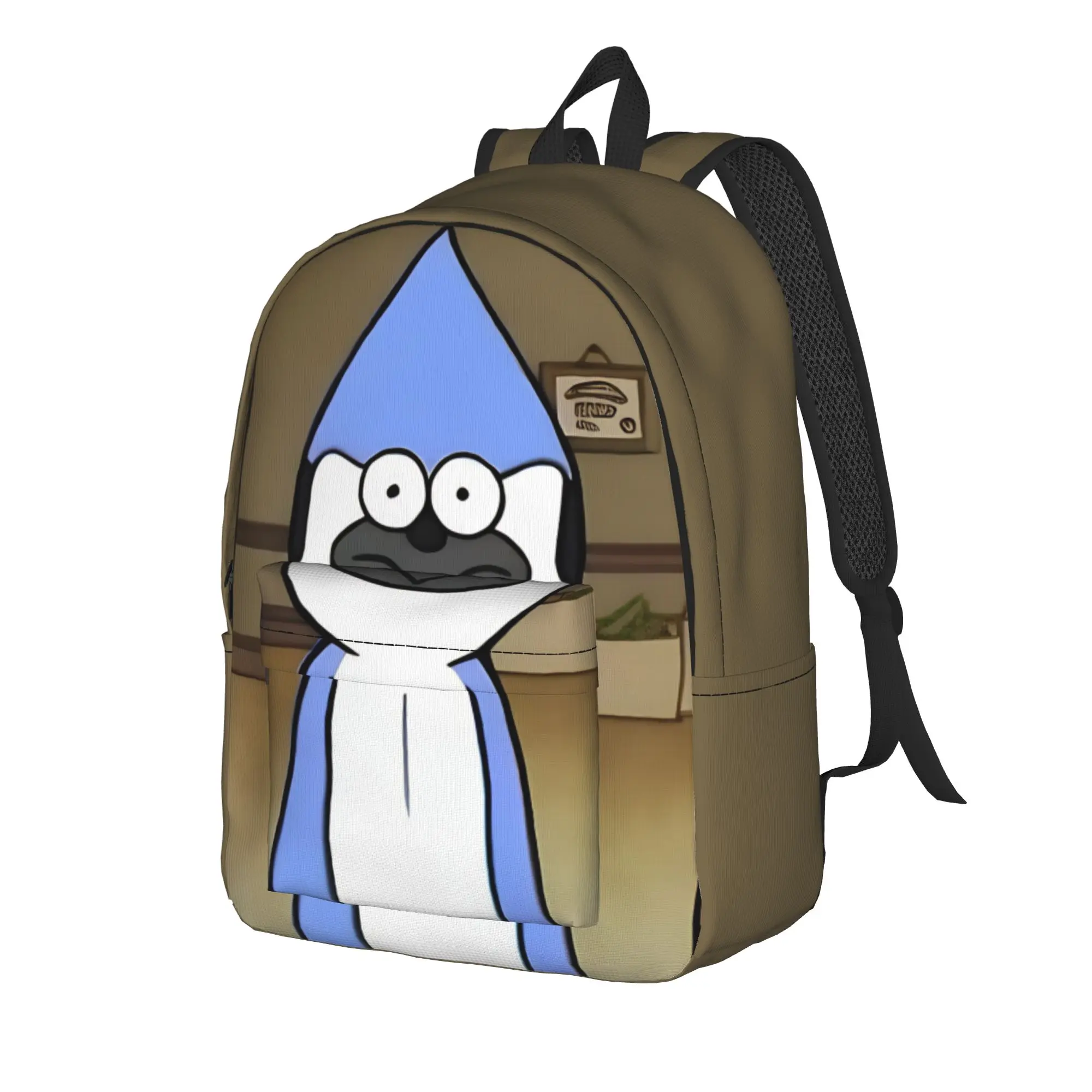 Back to school season blue jay cartoon Rucksack R-Regular show Unisex Multi-Function Backpack