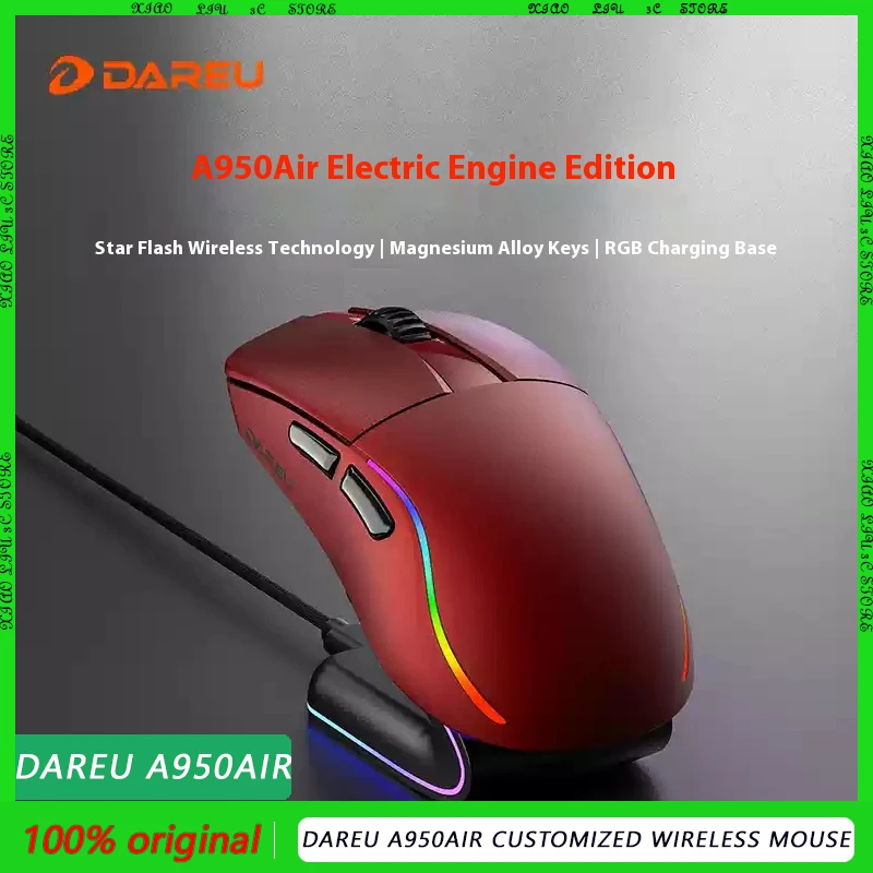 Dareu A950Air Customized Wireless Mouse Gaming Long Life Lightweight High Performance Ergonomic P3395 laptop Gift Ergonomic PC