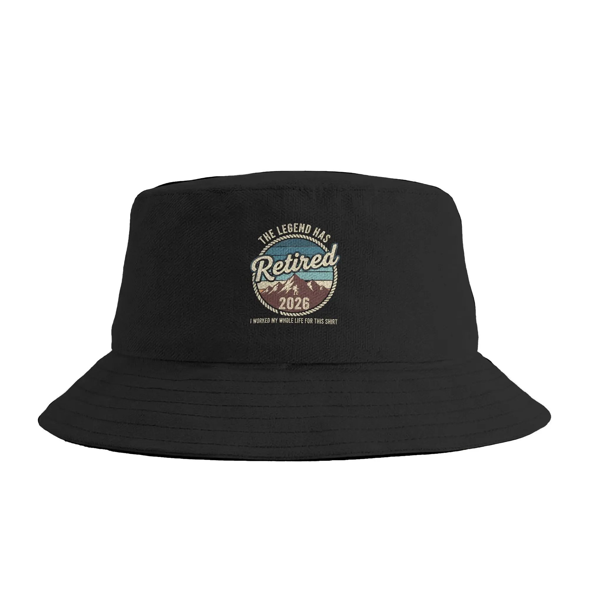 The Legend Has Retired 2026 Bucket Hat  Streetwear Fisherman Caps Personality Hunting Sun Hats For Unisex Korean Printed Cap