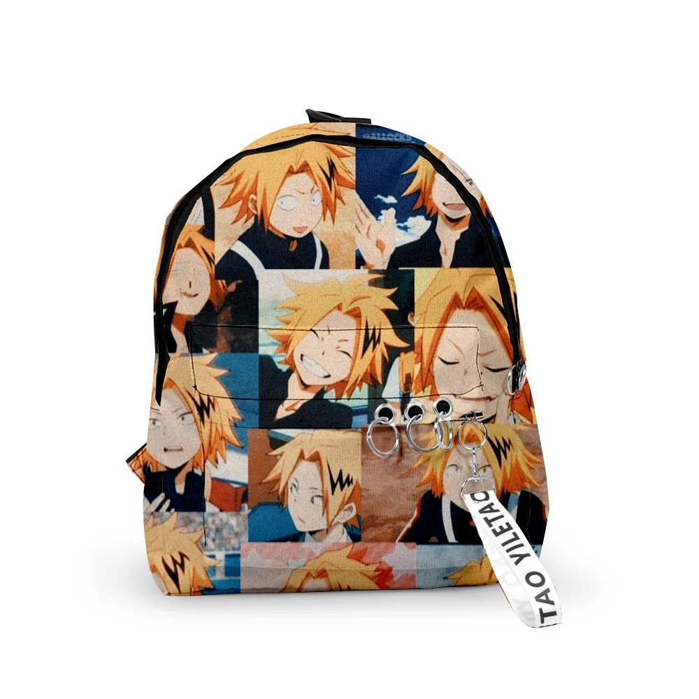 

Popular Denki Kaminari Backpacks Boys/Girls pupil School Bags 3D Print Keychains Oxford Waterproof Funny Cute Small Backpacks