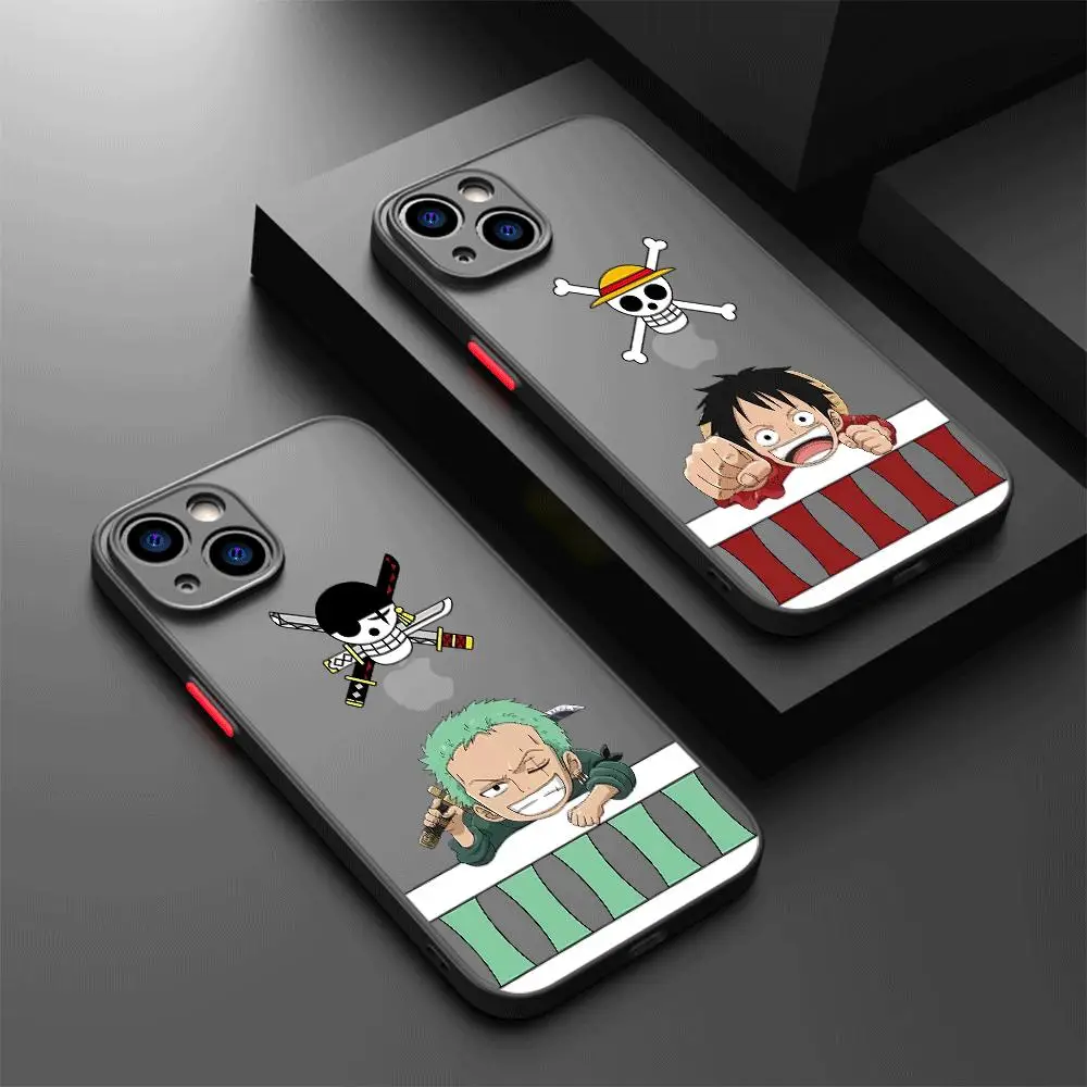 Ones P-Pieces Luffy Zoro Sanji Tony Phone Case for Apple iPhone 14 Pro Max 13 15 Plus 12 Mini 11 Pro XR 8 SE 7 6S XS MAX Cover