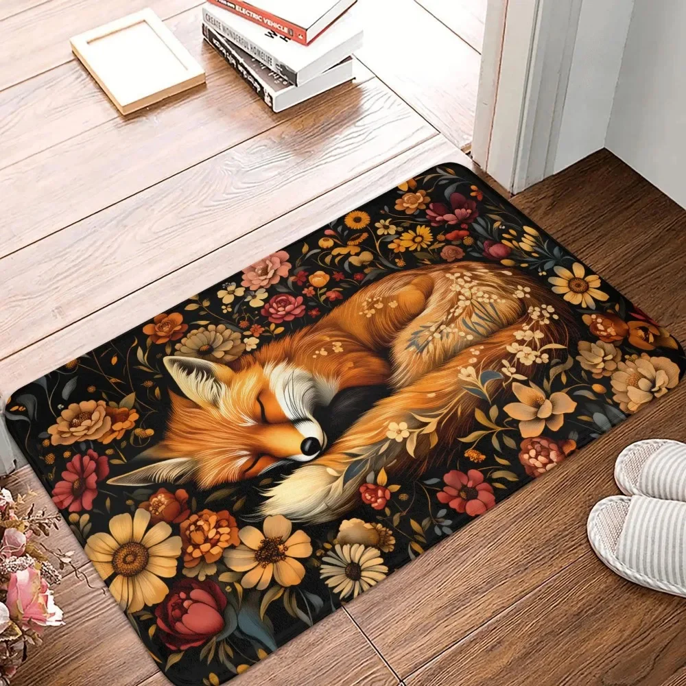 Wunderschöne Fußmatte mit Fuchs-Aufdruck, weicher und bequemer Willkommensteppich und leicht zu reinigende Fußmatte für Zuhause, Wohnzimmer, Schlafzimmer