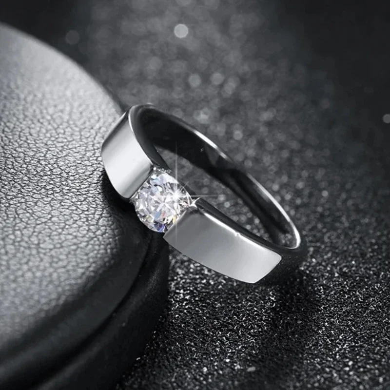 Women's 925 Sterling Silver Shining Crystal Ring
