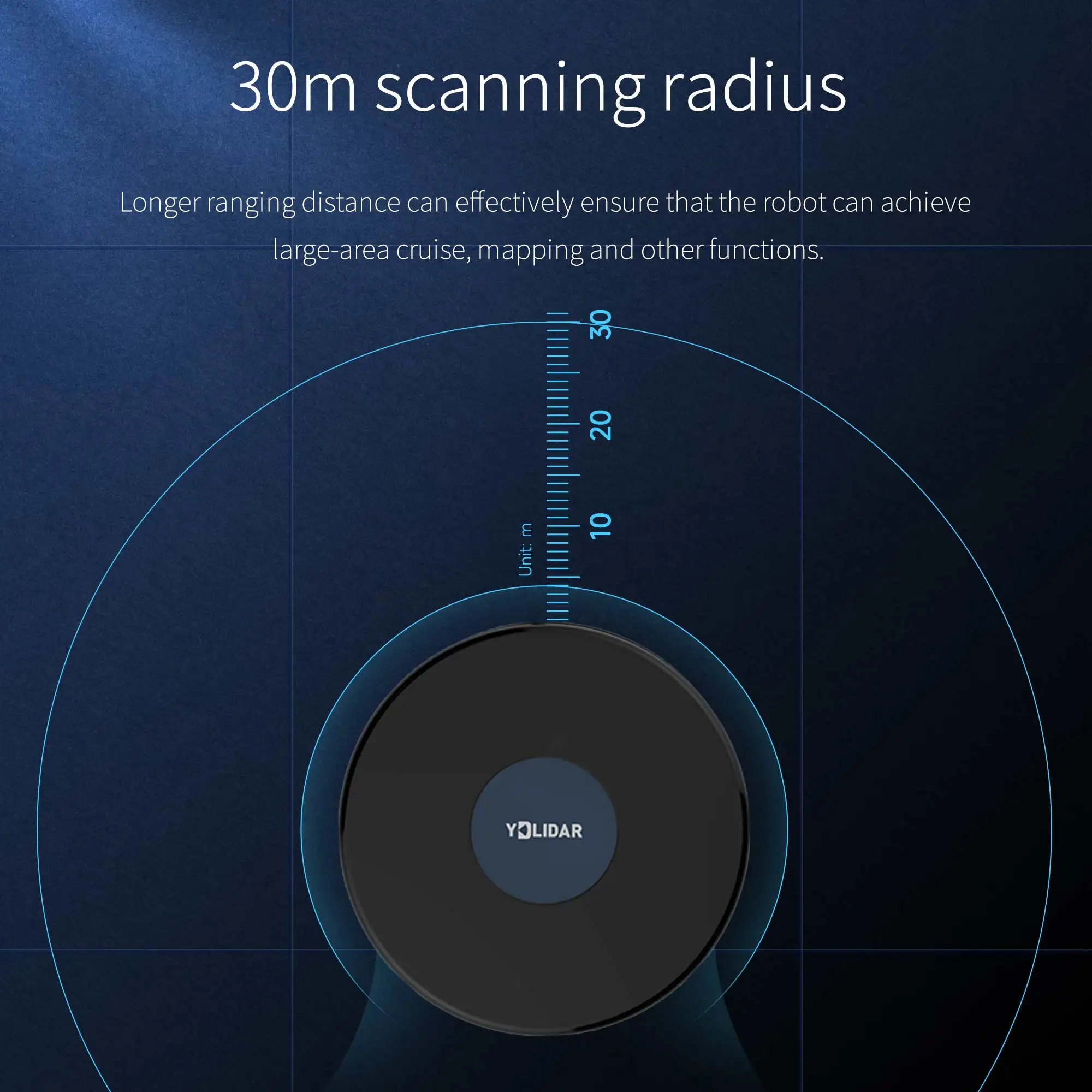 YDLIDAR Lidar 4ROS TOF 30M gamma impermeabile antipolvere antiriflesso 100KLux mappatura ad alta precisione per ROS ROS2 Raspberry Pi Jetson