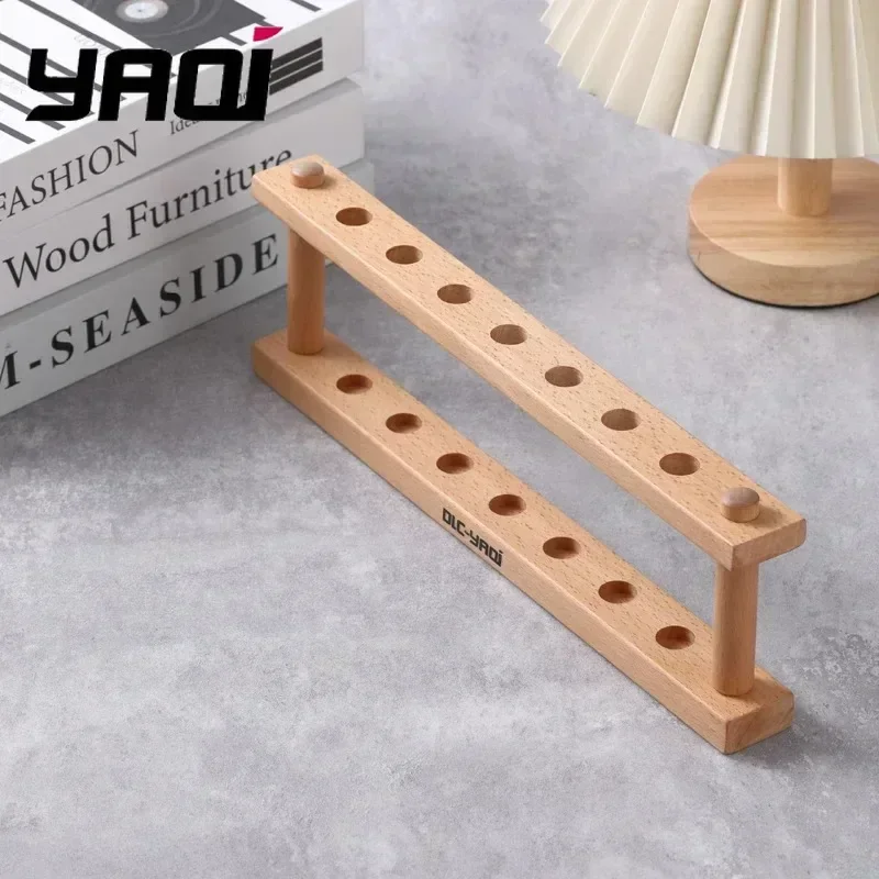 حامل ماكينة الحلاقة YAQi خشب الزان حامل ماكينة الحلاقة لشفرات الحلاقة الآمنة YAQi هدية عيد الميلاد