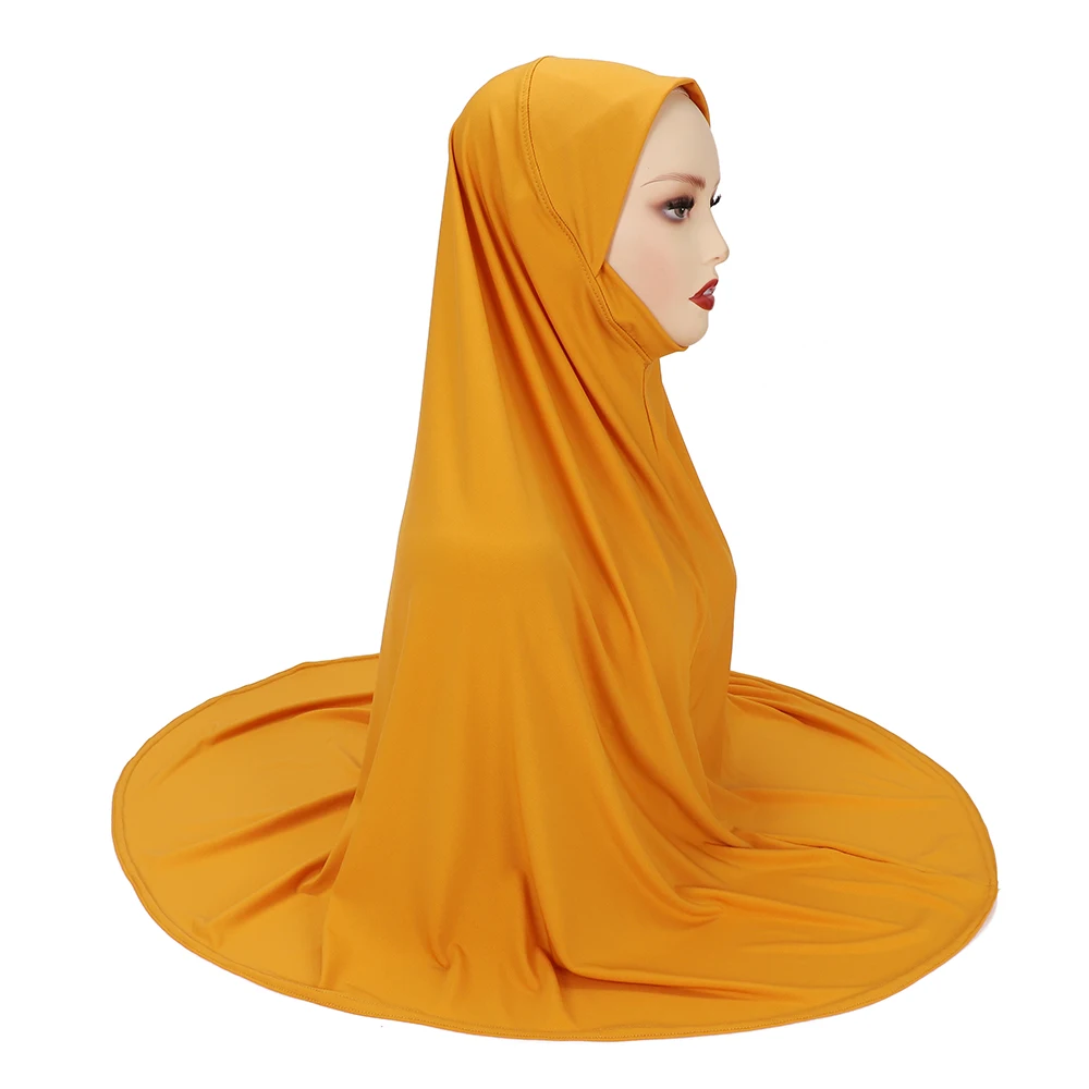 Groot formaat klaar om moslim hijab XL maat Jersey Instant hijab sjaal lichte tulband Maleisische sjaal leverancier te dragen