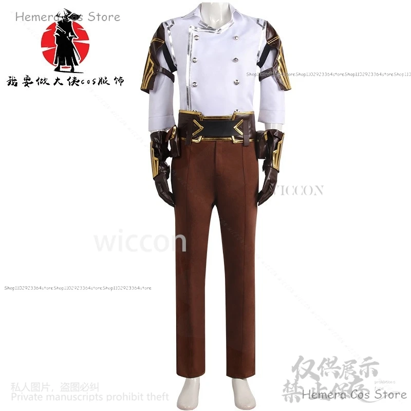 Lol jogo liga das lendas anime arcano cosplay jayce traje uniforme camisa terno para homem mulher halloween natal personalizado